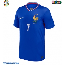 Camisa de Futebol França Antoine Griezmann #7 Equipamento Principal Europeu 2024 Manga Curta
